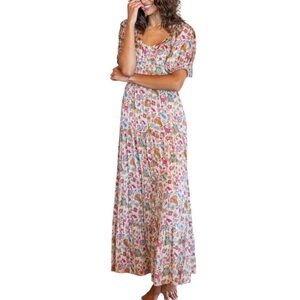 Natural Life Danielle Maxi Dress Paisley Petals NWT Small Boho